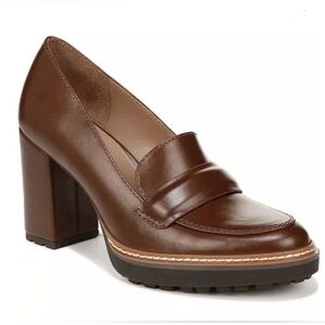NATURALIZER $110 Women's Dabney Chunky Block Heel Loafers Shoes Size 10M NEW